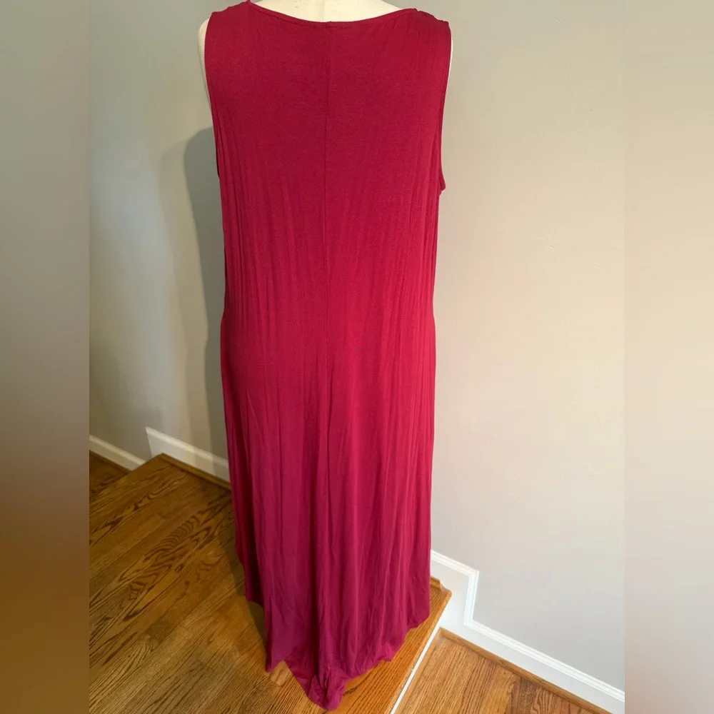 NWT Lane Bryant Red Sleeveless Shirttail Hem Maxi Dress - Plus Size 22/24 - Picture 8 of 14